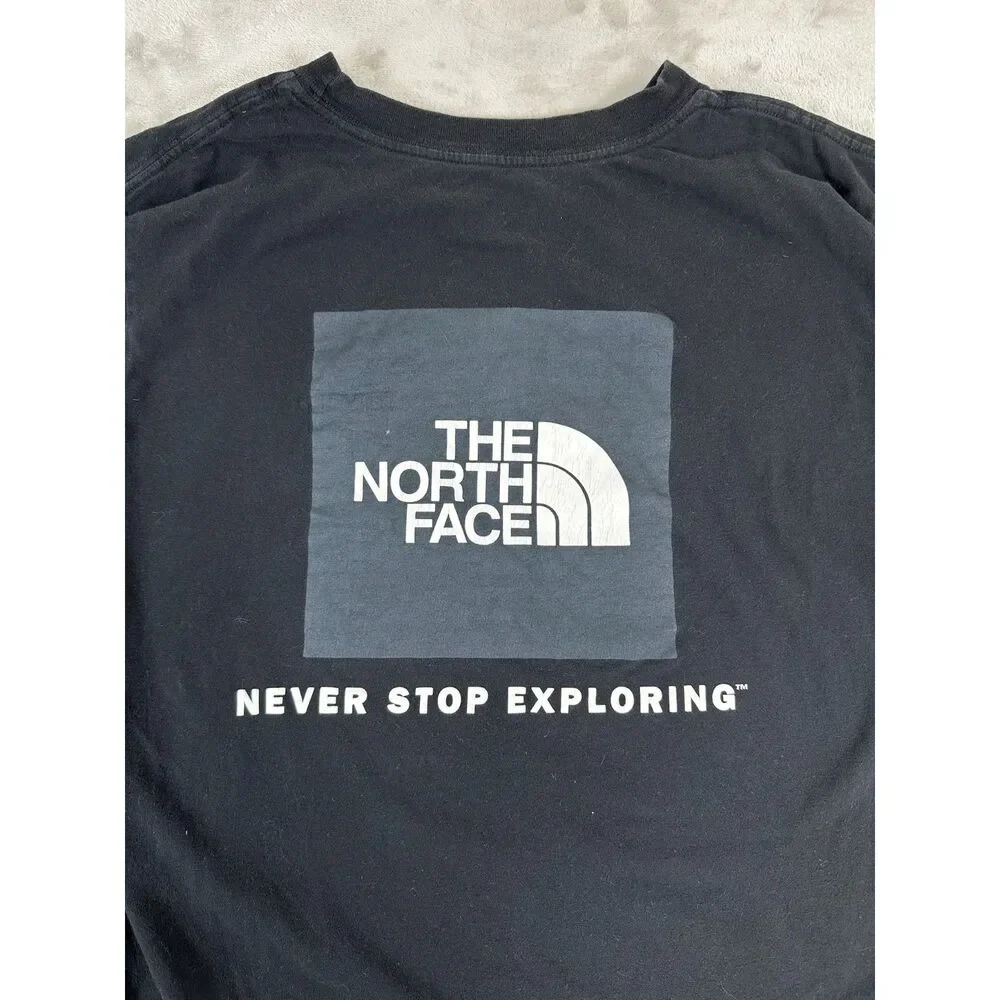 The North Face Black T-shirt Double-sided Long‎ Sleeve Size M